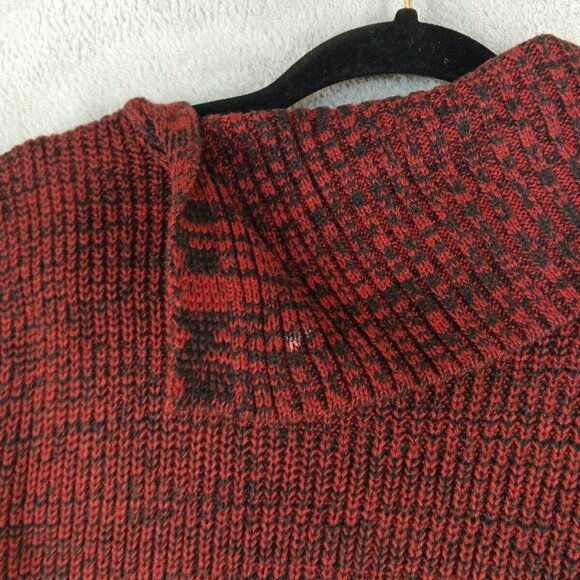NWT $49 Style&Co Fall Ribbed Sweater LARGE(12-14) Cowl Neck Pullover Burgundy - Picture 9 of 10